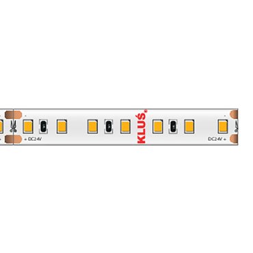 KLUS LED Streifen - 0.8cm breit, 500cm lang - 24Vdc - dimmbar - 9.6W LED pro Meter - 140 LEDs pro Meter - IP20