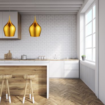 Searchlight Vibrant - Pendelleuchte - Ø 26 x 160 cm - gold
