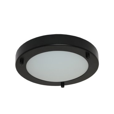 Artdelight Yuca - Badezimmer-Deckenleuchte - Ø 18 x 5 cm - 10W LED inkl. - IP44 - schwarz