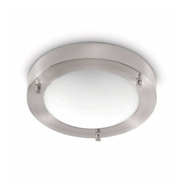 Artdelight Yuca - Badezimmer-Deckenleuchte - Ø 18 x 5 cm - 10W LED inkl. - IP44 - Stahl matt