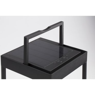 Faro Kasp - tragbare Solarlampe - 18,4 x 18,4 x 30 cm - 2W LED inkl. - IP65 - mattschwarz