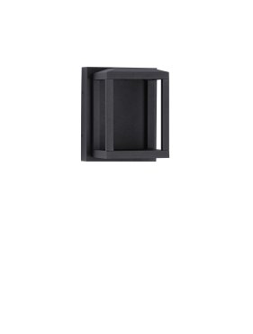 Nova Luce Prive - Außenwandleuchte - 10 x 13 x 12 cm - 9W LED inkl. - IP65 - Sand schwarz