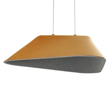 Maxlight Carbon - Hängeleuchte - 55 x 50 x 220 cm - 8W LED inkl - gelb und grau