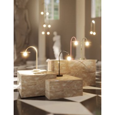 Maxlight Enigma - Tischleuchte - 39 x 45 cm - 2W LED inkl - gebürstetes Gold
