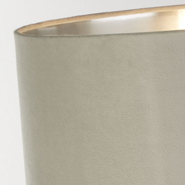 Searchlight Scarborough - Tischleuchte - Ø 38 x 67 cm - Nickel satiniert, silber und grau