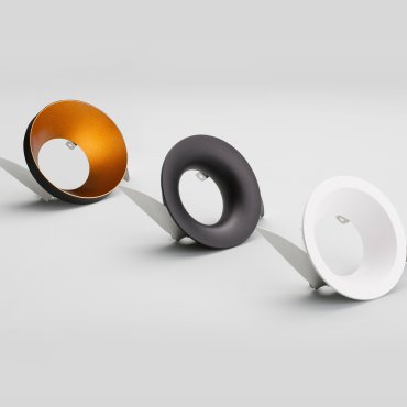 Nova Luce Zelmira - Einbaustrahler - Ø 82 mm, Ø 75 mm Einbaugröße - Sand schwarz und gold