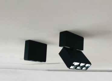 VK Lighting Triton - Aufbaustrahler - 9,5 x 3 x 11 cm - 6W LED inkl. - schwarz