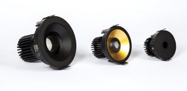 VK Lighting Chonefto - Einbaustrahler - Ø 115 mm, 105 mm Einbaumaß - 12W LED inkl. - schwarz/gold