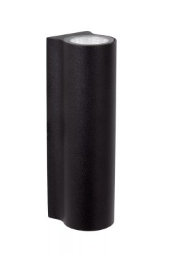 Lucide Akra - Außenwandleuchte - 5,5 x 6,5 x 20 cm - 2x 13W LED inkl. - IP54 - schwarz