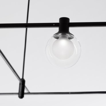 Nova Luce Minimal - Lichtpunkt Magnetschienensystem - Ø 10 x 14 cm - 5W LED inkl. - schwarz
