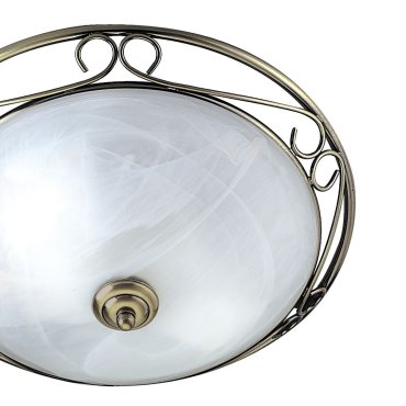 Searchlight Flush - Deckenleuchte - Ø 37 x 15,5 cm - Messing antik