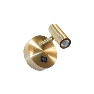 Artdelight Simply - wandleuchte mit schalter – 11,5 x 8 x 10 cm – 3W LED inklusive - matt gold