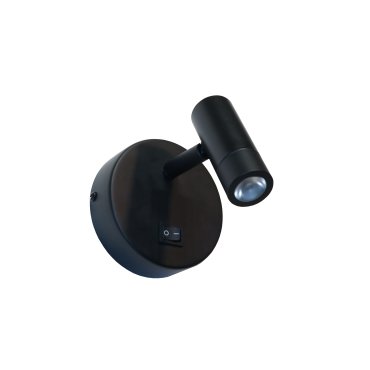 Artdelight Simply - wandleuchte mit schalter – 11,5 x 8 x 10 cm – 3W LED inklusive - schwarz