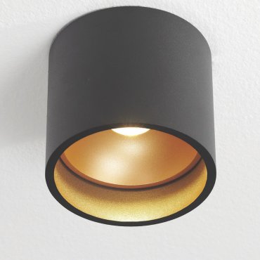 Artdelight Orleans - Deckenleuchte - Ø 11 x 10 cm - 7W dimmbare LED inkl - schwarz und gold