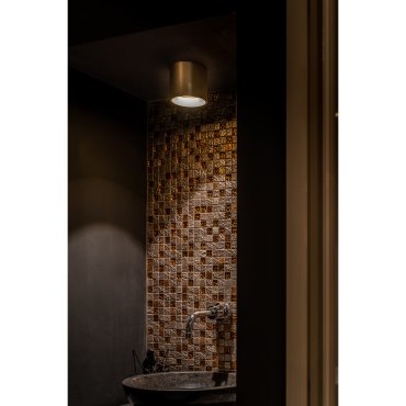 Artdelight Orleans - Deckenleuchte - Ø 11 x 10 cm - 7W dimmbare LED inkl - Gold gebürstet