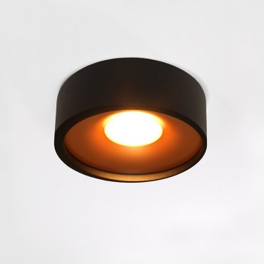 Artdelight Orlando - Deckenleuchte - Ø 14 x 5 cm - 10W dimmbare LED inkl - schwarz und gold