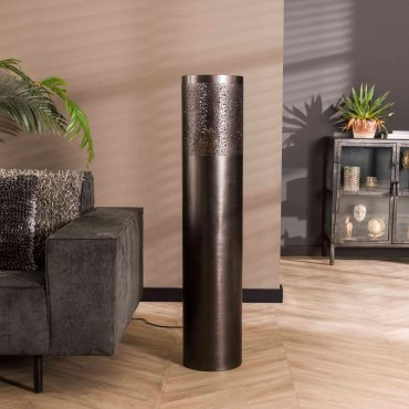 Vico Cylinder Nickel - Stehleuchte - Ø 25 x 120 cm - schwarzes Nickel