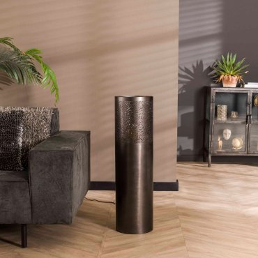 Vico Cylinder Nickel - Stehleuchte - Ø 25 x 90 cm - schwarzes Nickel