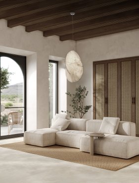 Nova Luce Esperia - Hängelampe - Ø 62 x 240 cm - Sand weiß