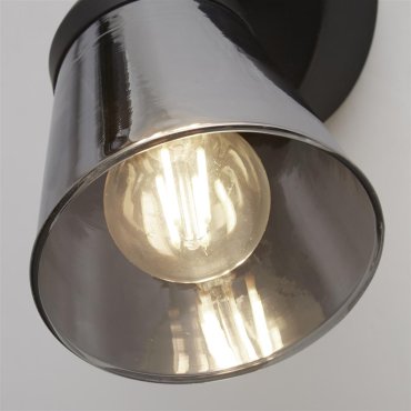 Searchlight Mega - Aufbaustrahler 1L - 10 x 18 cm - schwarz und Rauchglas