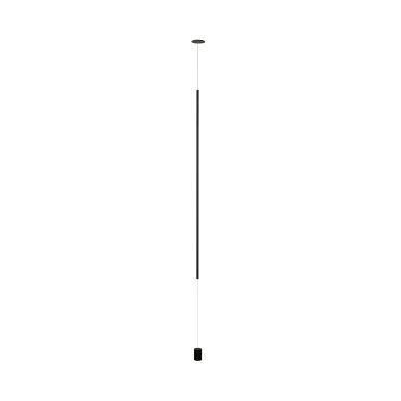 Nova Luce Elettra - Hänge-/Stehleuchte - Ø 7 x 300 cm - 20W LED inkl. - Sand schwarz