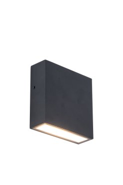 Lutec Gemini XF - Wandleuchte - 11 x 3,8 x 11 - 7,4W LED inkl - IP54 - schwarz - warmweiß