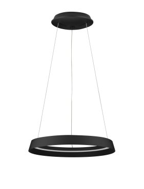 Nova Luce Ormi - Hängelampe - Ø 45 x 150 cm - 38W dimmbar LED inkl. - Sand schwarz