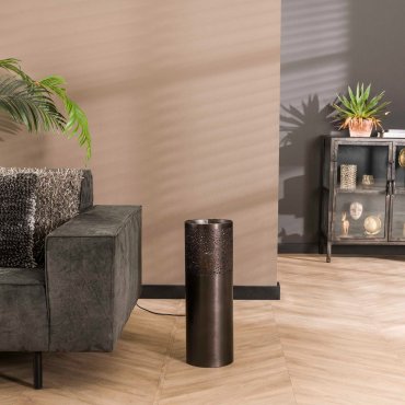 Vico Cylinder Nickel - Stehleuchte - Ø 20 x 60 cm - schwarzes Nickel