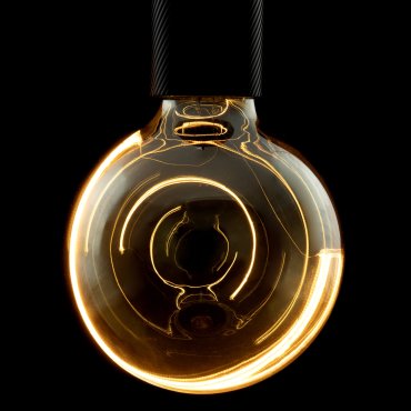 Segula LED-Lampe - Illusion Globe Crescent Slanting - Ø 12,5 x 18 cm - E27 - 6W dimmbar - 1900K - rauchfarben