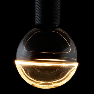 Segula LED-Lampe - 2Tone Globe - Ø 14,5 x 21 cm - E27 - 6W dimmbar - 1900K - schwarz und transparent