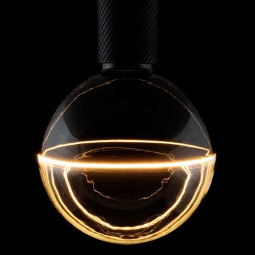Segula LED-Lampe - 2Tone Globe - Ø 12,7 x 18 cm - E27 - 5W dimmbar - 1900K - schwarz und transparent
