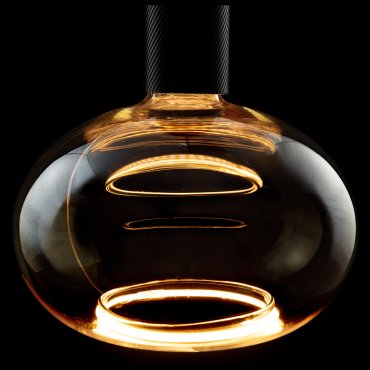 Segula LED-Lampe - Floating Oval - Ø 20 x 19 cm - E27 - 4.5W dimmbar - 2200K - bernsteinfarben