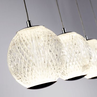 Searchlight Allure - Pendelleuchte - 100 x 150 cm - 21W dimmbare LED inkl - chrom und transparent