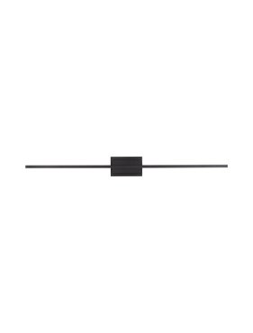 Nova Luce Azure - wandleuchte - 6,9 x 11,8 x 120,5 cm - 28,5W LED inkl. - sand­ schwarz