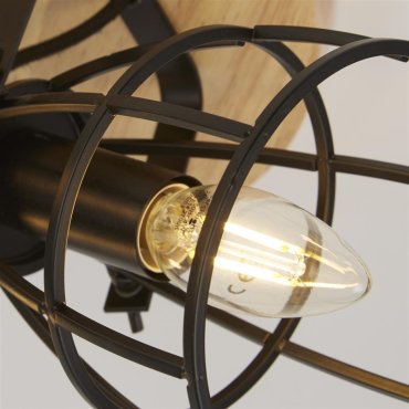 Searchlight Vision - Deckenleuchte - Ø 38 x 23 cm - mattschwarz