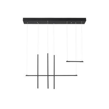 Nova Luce Elettra - Pendelleuchte - 110 x 15 x 200 cm - 35W LED inkl. - Sand schwarz