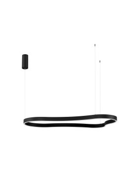 Nova Luce Dussa - Hängelampe - 66 x 150 x 120 cm - 61W dimmbar LED inkl. - sand schwarz