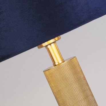 Searchlight London - Tischleuchte - Ø 40 x 63 cm - navy blau und gold