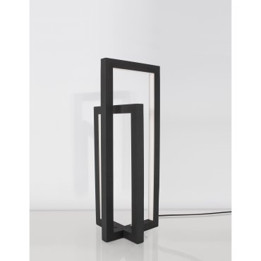 Nova Luce Zesiro - Tischleuchte - 17 x 17 x 42 cm - 12W dimmbare LED inkl. - schwarz