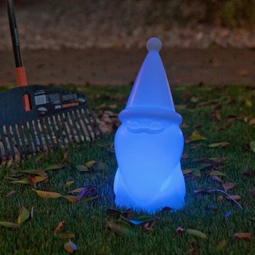 New Garden Amelio - RGB solarbetriebene Tischleuchte mit Fernbedienung - 41 x 19 x 18 cm - IP65 - weiß