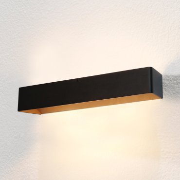 Artdelight Mainz XL - Wandleuchte - 50 x 10 x 7 cm - 2 x 6,3W dimmbare LED inkl - schwarz und gold
