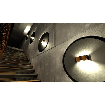 Artdelight Mainz - Wandleuchte - 20 x 10 x 7 cm - 2 x 3W dimmbare LED inkl - gebürstete Bronze