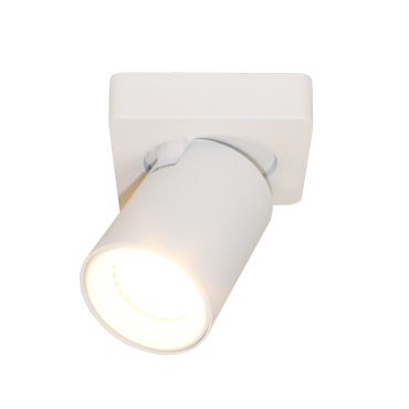 Artdelight Megano - Aufbaustrahler 1L - 10 x 10 x 11,5 cm - weiß