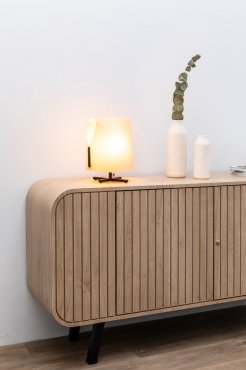 Faro Luang - Tischleuchte - 28 x 29,5 x 18,5 cm - beige/schwarz