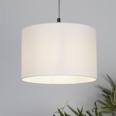 Searchlight Clyde Trommel-Lampenschirm - Ø 30 x 20 cm - weiß