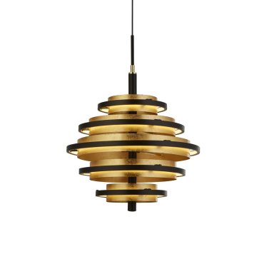 Searchlight Hive - Pendelleuchte - Ø 40 x 140 cm - 35W dimmbare LED inkl - schwarz und gold