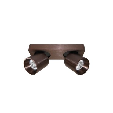 Artdelight Laguna - Aufbaustrahler 2L - 22 x 8,5 x 9,5 cm - 2 x 6W dimmbare LED inkl - Bronze gebürstet