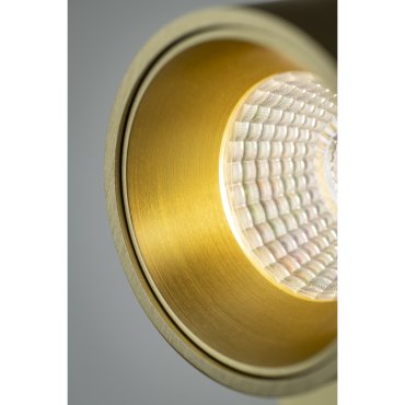 Artdelight Laguna - Aufbaustrahler 1L - 10 x 10 x 9,5 cm - 6W dimmbare LED inkl - gold gebürstet