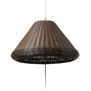 Faro Saigon - tragbare Lampe mit Stecker - Ø 19 x 38 cm - IP65 - hellbraun
