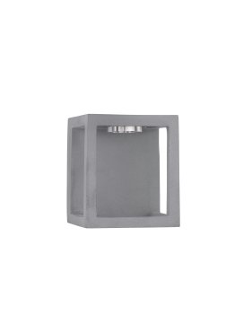 Nova Luce Bev - Außenwandleuchte - 17 x 20 x 17 cm - 5W LED inkl. - IP65 - grau